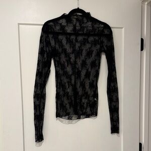 Elegant Black Lace Women's Top